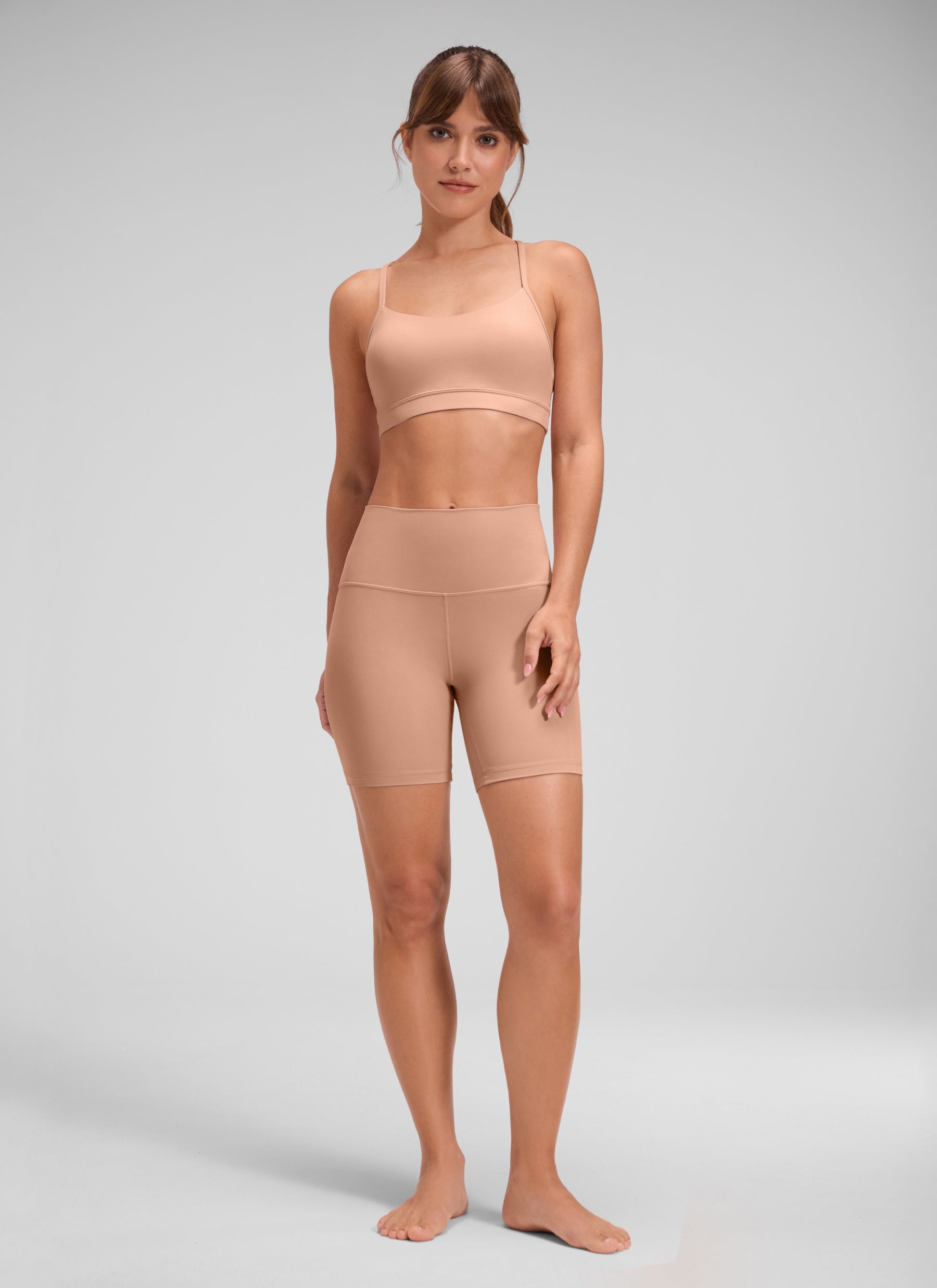 CRZ YOGA Quần short yoga cạp cao dành cho nữ kiểu biker Butterluxe 6'' Màu Mocha Mousse