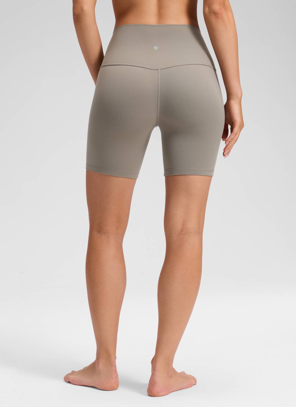 CRZ YOGA Quần short yoga cạp cao dành cho nữ kiểu biker Butterluxe 6'' Màu xám tro ấm