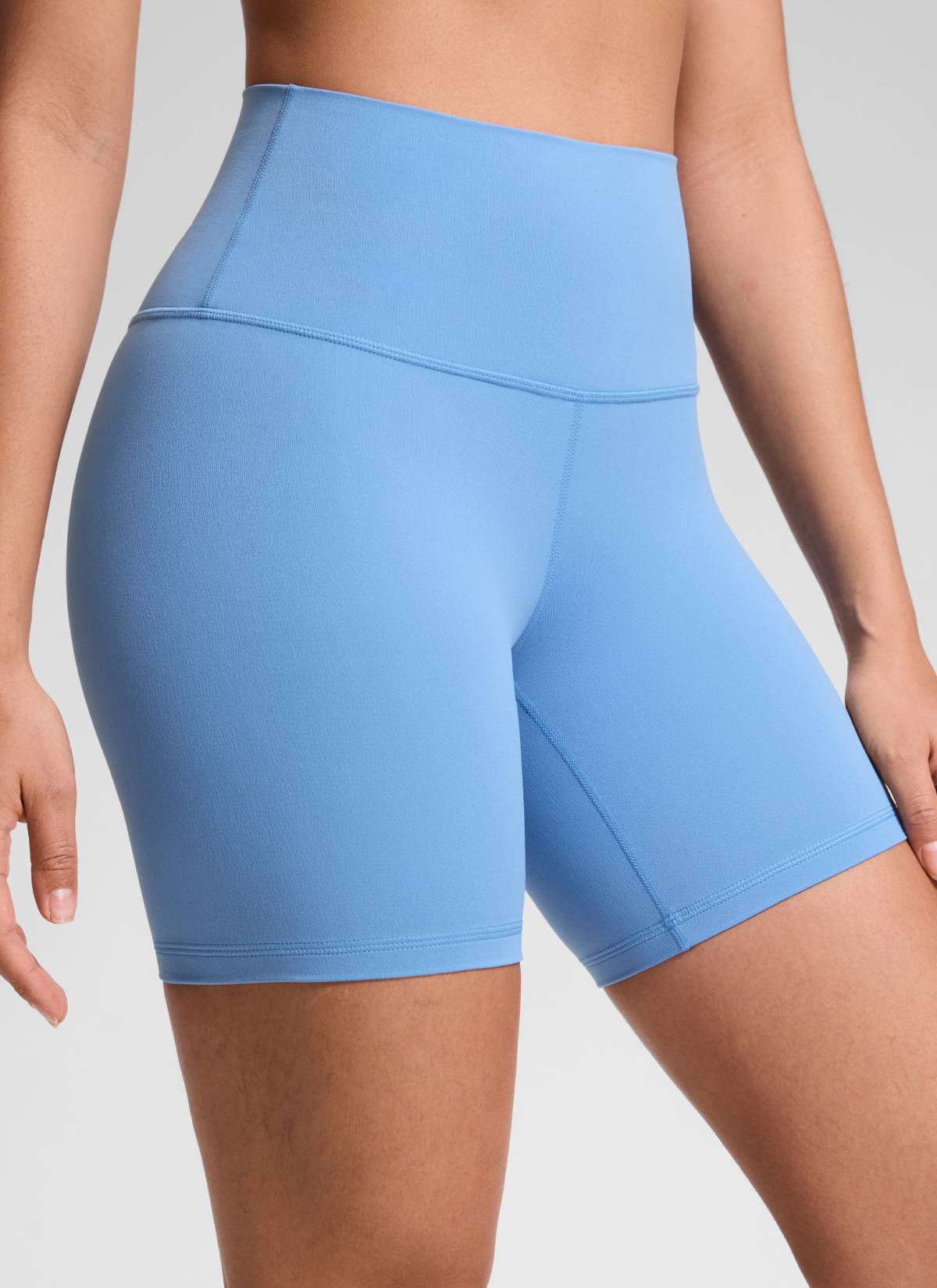 CRZ YOGA Quần short yoga cạp cao kiểu biker dành cho nữ Butterluxe 6'' Màu xanh Party Blue