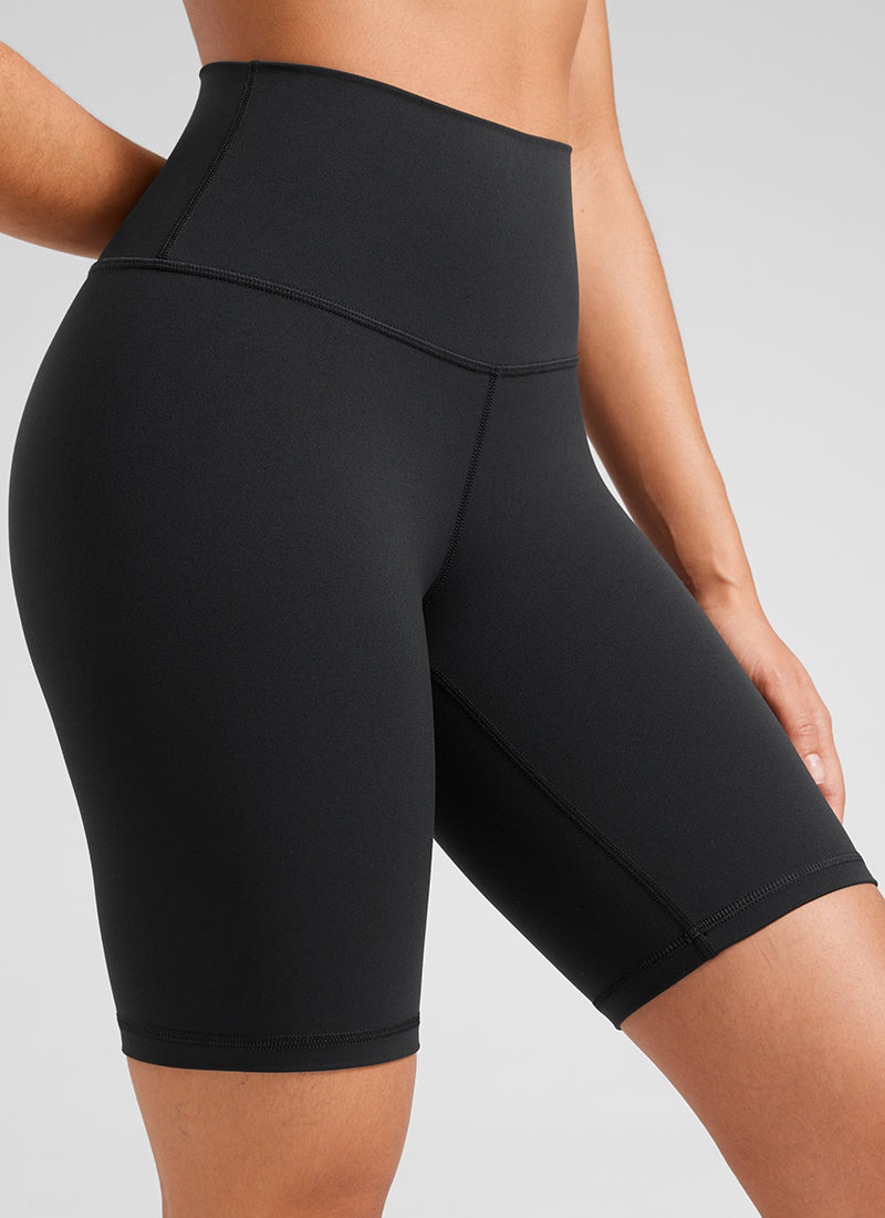 CRZ YOGA Yoga Tinggi Wanita Butterluxe Seluar Pendek Biker Panjang 8'' Hitam