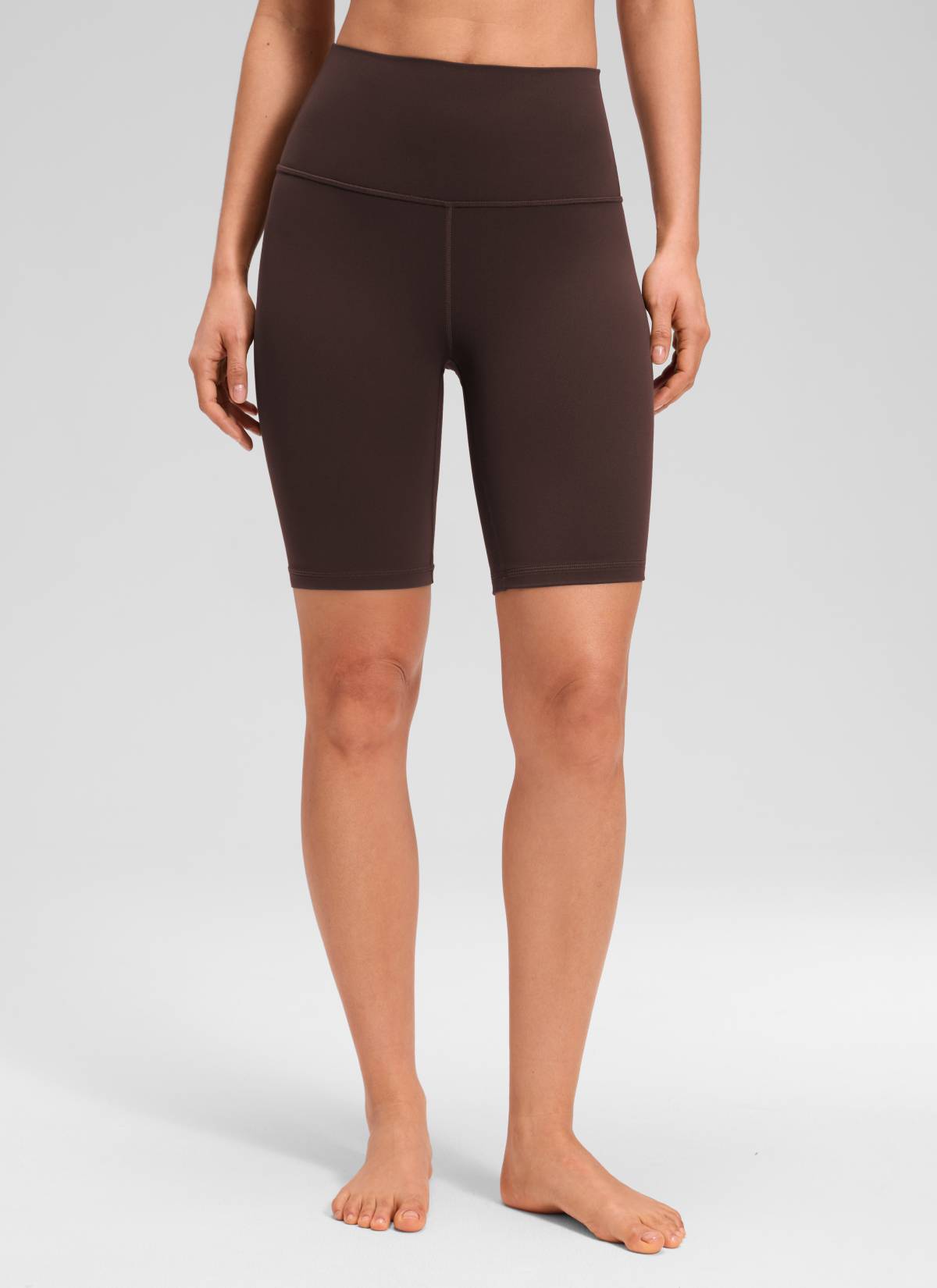 CRZ YOGA Yoga Tinggi Wanita Butterluxe Seluar Pendek Biker Panjang 8'' Coklat Fudge Panas