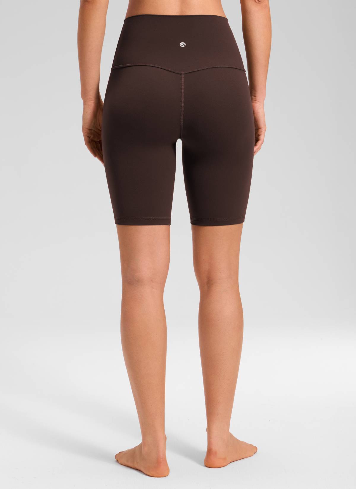 CRZ YOGA Yoga Tinggi Wanita Butterluxe Seluar Pendek Biker Panjang 8'' Coklat Fudge Panas
