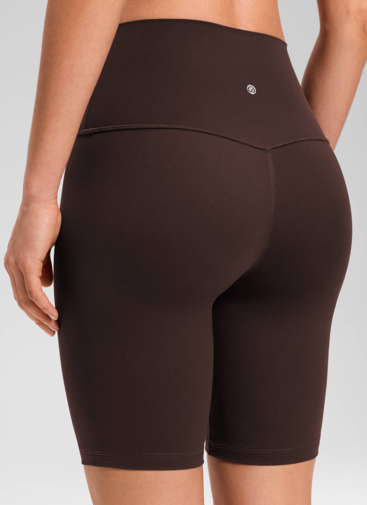 CRZ YOGA Yoga Tinggi Wanita Butterluxe Seluar Pendek Biker Panjang 8'' Coklat Fudge Panas