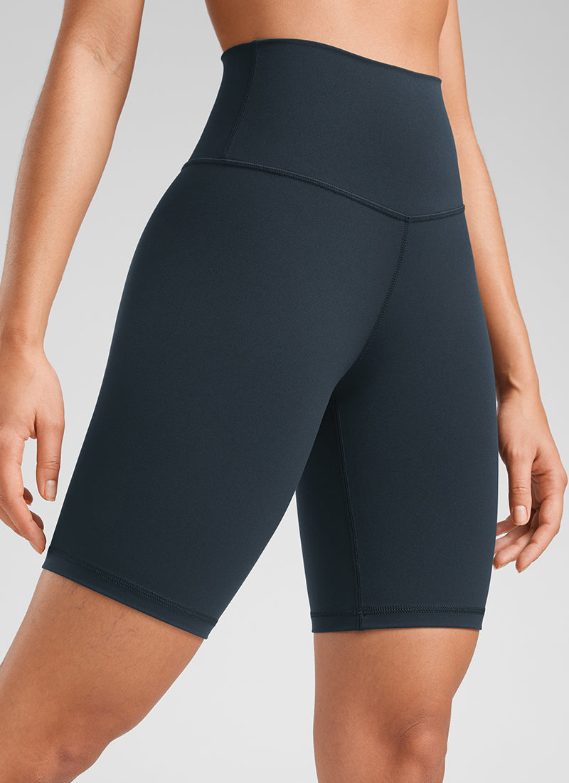 CRZ YOGA Yoga Tinggi Wanita Butterluxe Seluar Pendek Biker Panjang 8'' Biru Laut Sejati