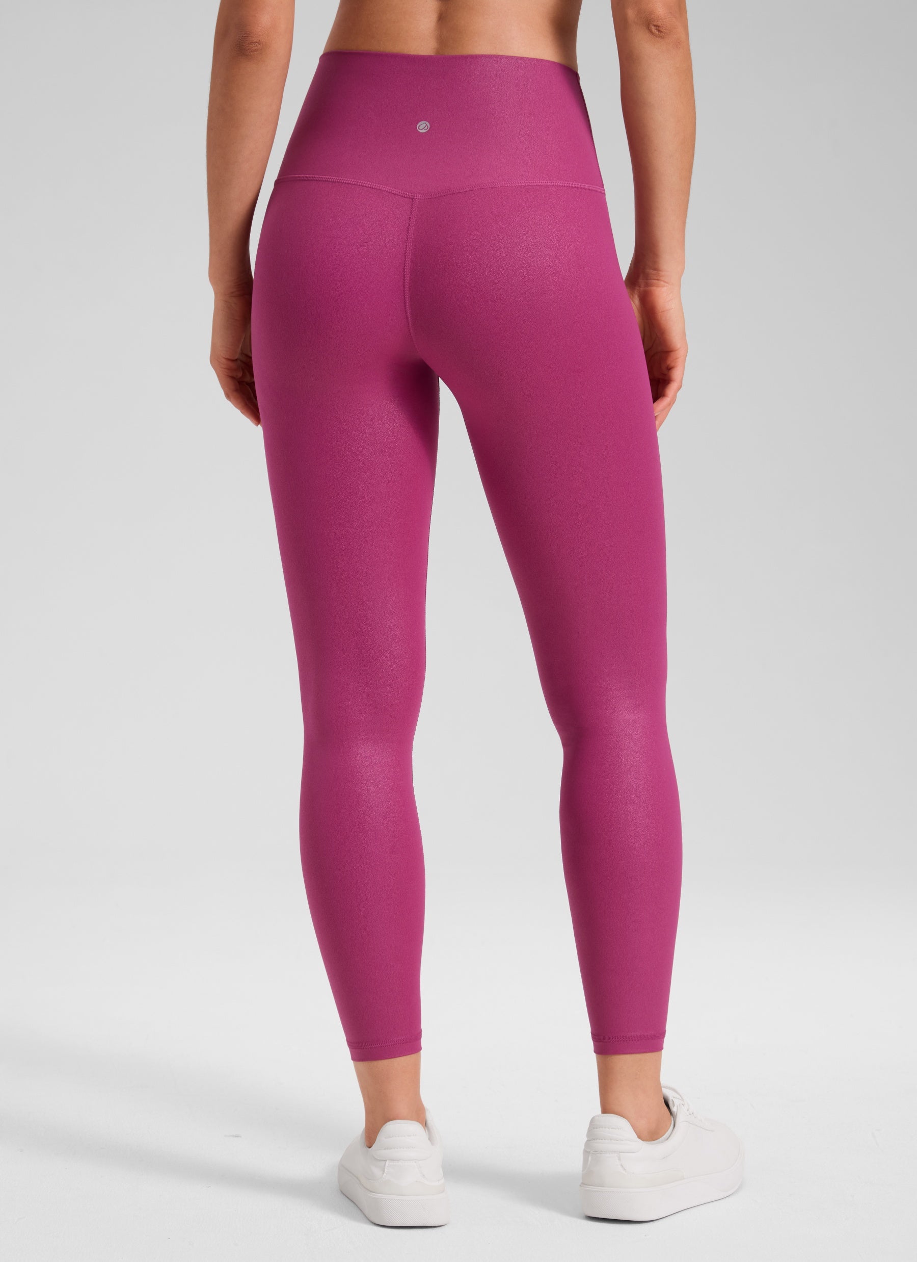 Seluar Legging Kulit Tiruan Matte Butterluxe Wanita CRZ YOGA 64 cm Corak Klasik Ungu Magenta