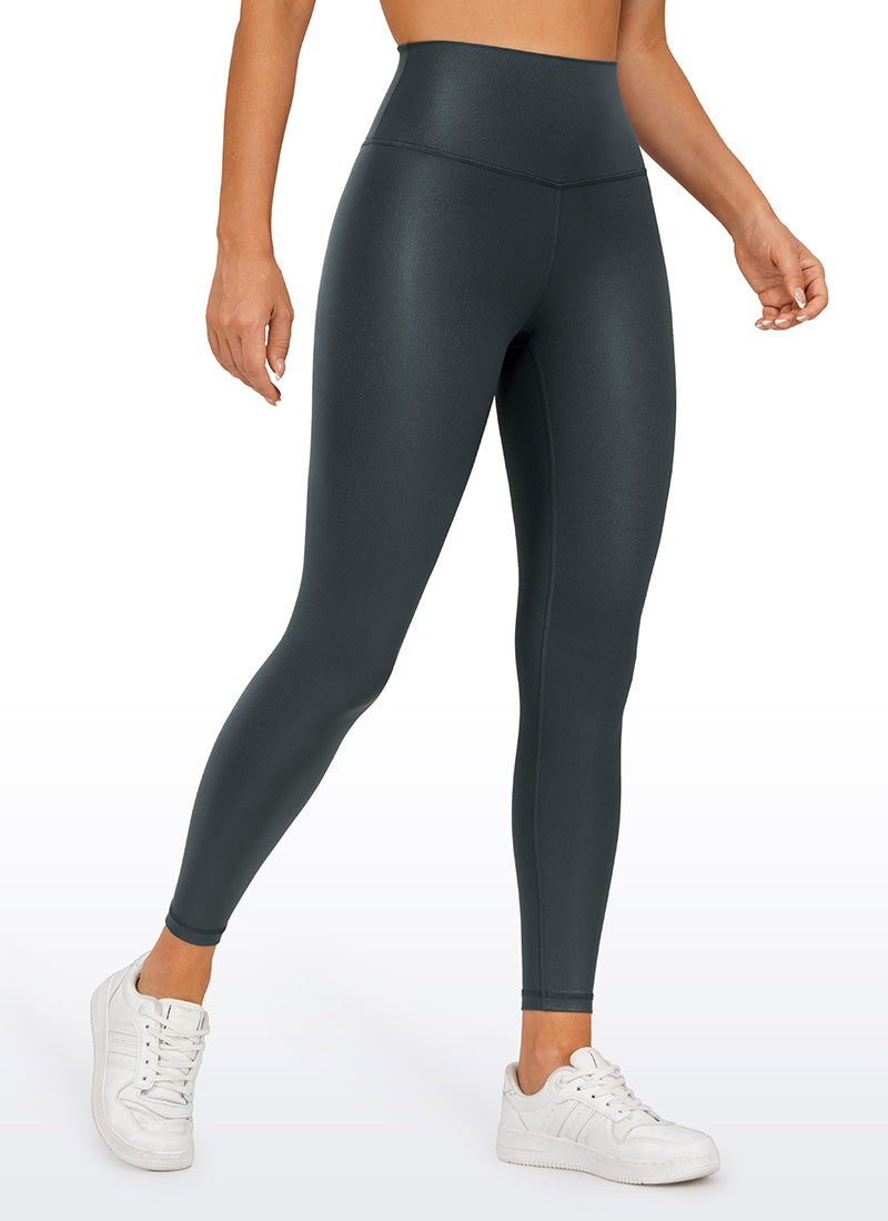 CRZ YOGA Legging Wanita dari Kulit Sintetis Matte " Butterluxe " 25'' Melanite Classic