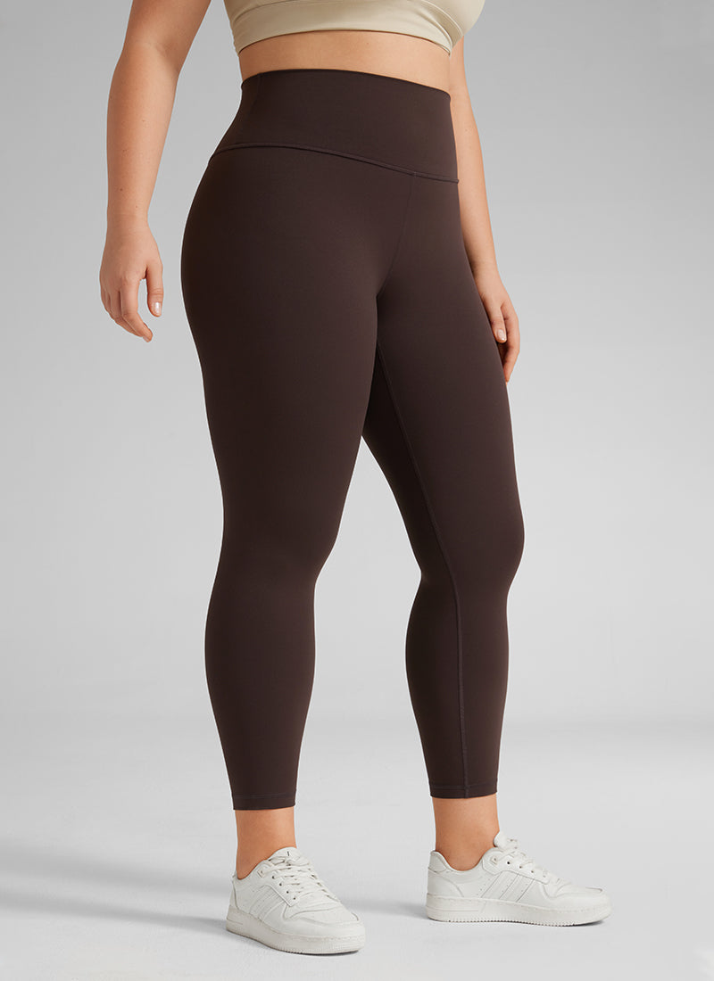 CRZ YOGA Yoga Tinggi Saiz Besar Wanita Butterluxe Seluar Legging 25'' Coklat Fudge Panas