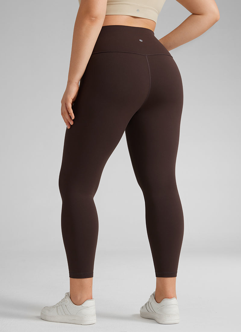 CRZ YOGA Yoga Tinggi Saiz Besar Wanita Butterluxe Seluar Legging 25'' Coklat Fudge Panas