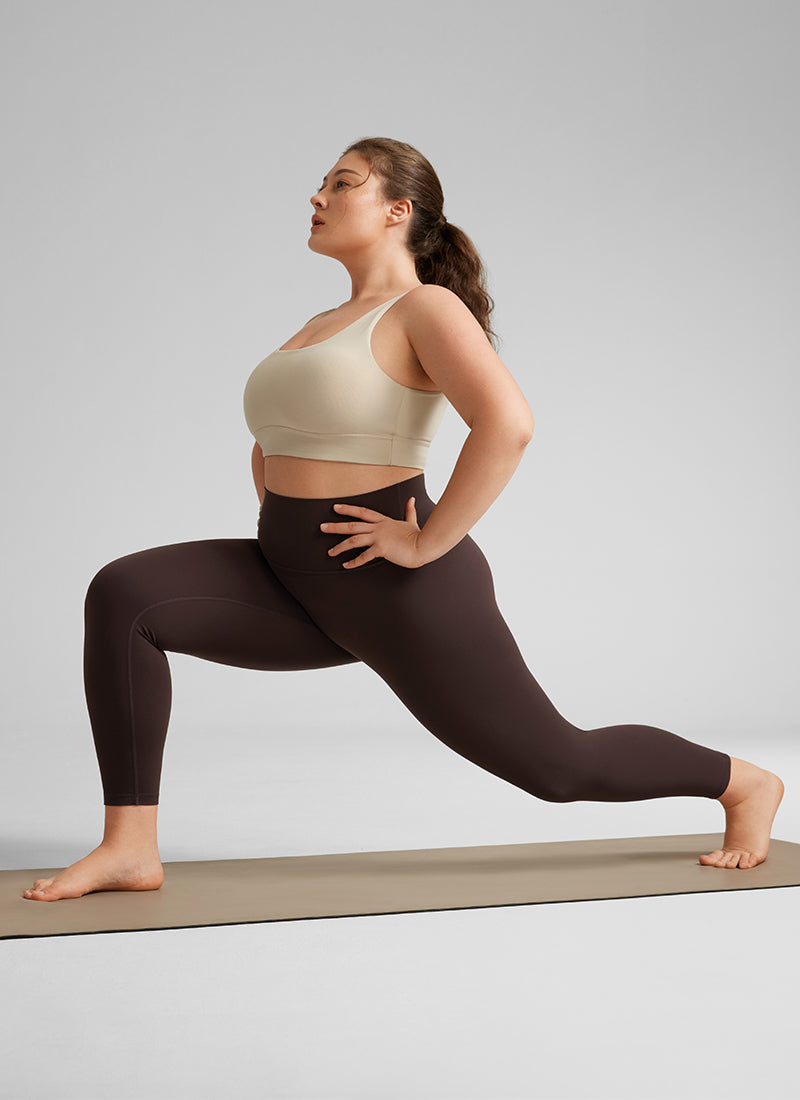CRZ YOGA Yoga Tinggi Saiz Besar Wanita Butterluxe Seluar Legging 25'' Coklat Fudge Panas