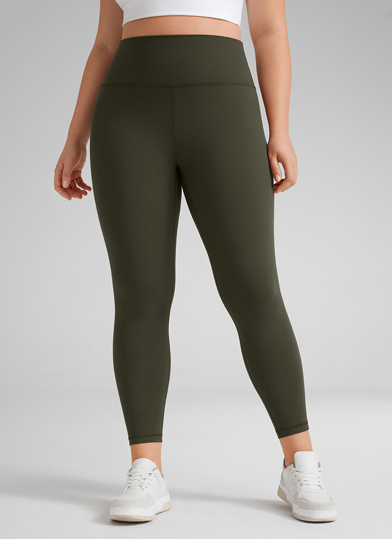 CRZ YOGA Yoga Tinggi Saiz Besar Wanita Butterluxe Seluar Legging 25'' Hijau Zaitun