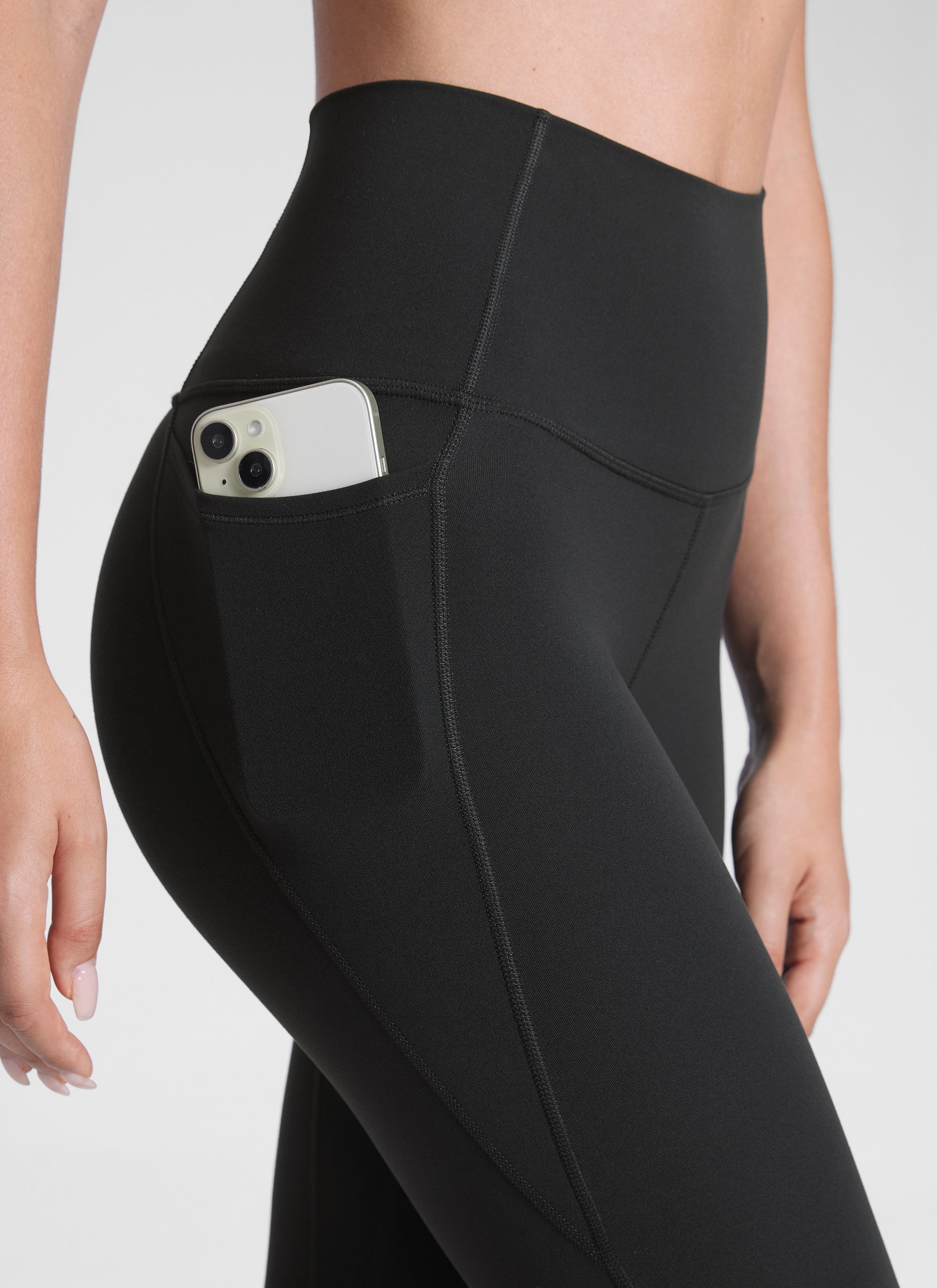 CRZ YOGA Quần legging nữ kiểu yoga dáng rộng, cạp cao, có túi kiểu “ Butterluxe ”, dài 25 inch, màu đen