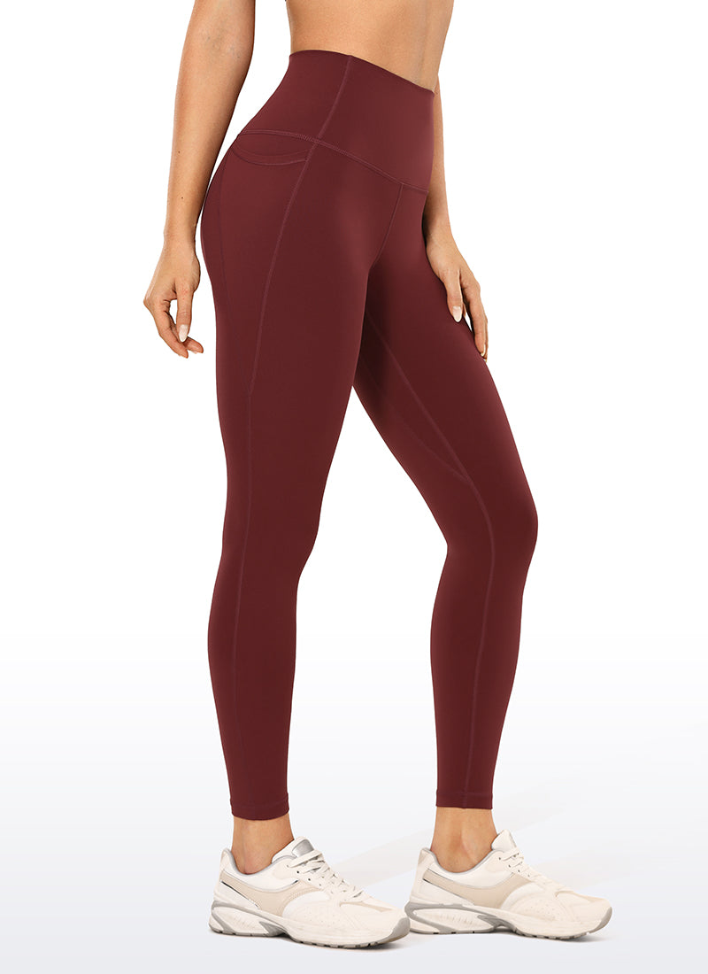 CRZ YOGA Women's Yoga Lounge High Rise Butterluxe Pocket Leggings 25'' Noctilucence Red