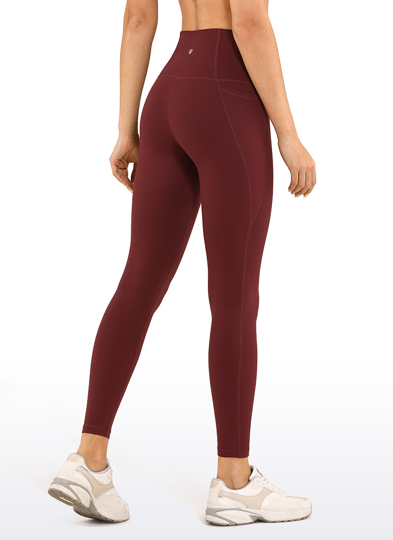 CRZ YOGA Women's Yoga Lounge High Rise Butterluxe Pocket Leggings 25'' Noctilucence Red