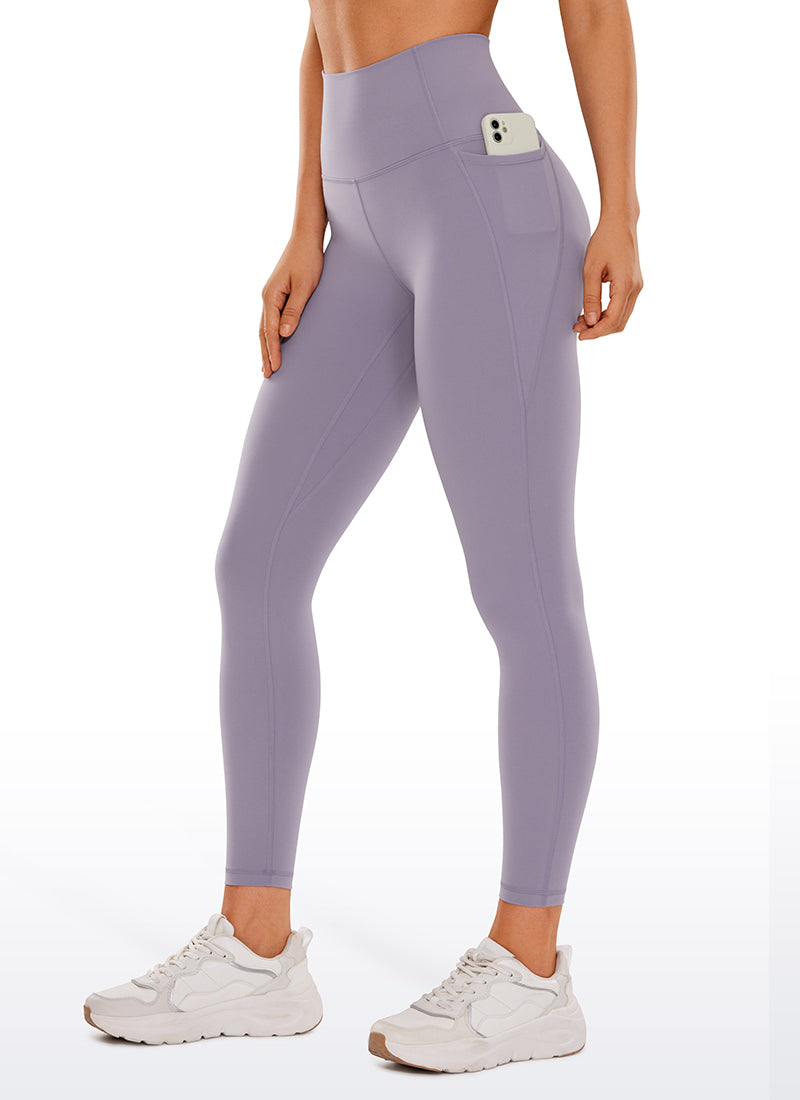 CRZ YOGA Women's Yoga Lounge High Rise Butterluxe Pocket Leggings 25'' Lavender Mist