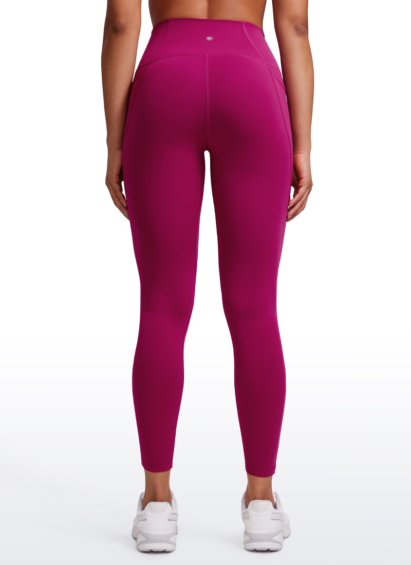 CRZ YOGA Women's Yoga Lounge High Rise Butterluxe Pocket Leggings 25'' Magenta Purple