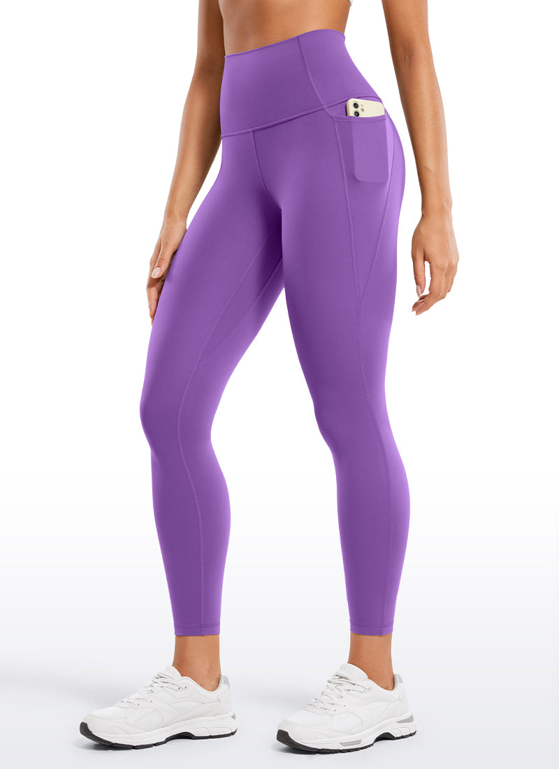 CRZ YOGA Women's Yoga Lounge High Rise Butterluxe Pocket Leggings 25'' Royal Lilac