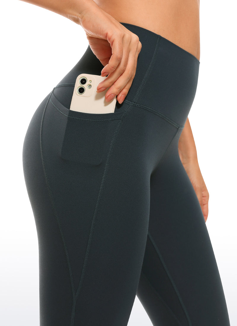 CRZ YOGA Women's Yoga Lounge High Rise Butterluxe Pocket Leggings 25'' Dark Green @model_info:De