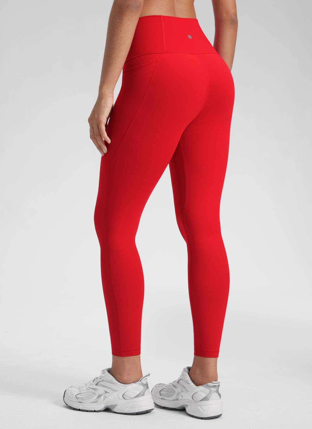 CRZ YOGA Quần legging nữ kiểu yoga dáng rộng, cạp cao, có túi kiểu “ Butterluxe ”, dài 25 inch, màu Đỏ Ớt
