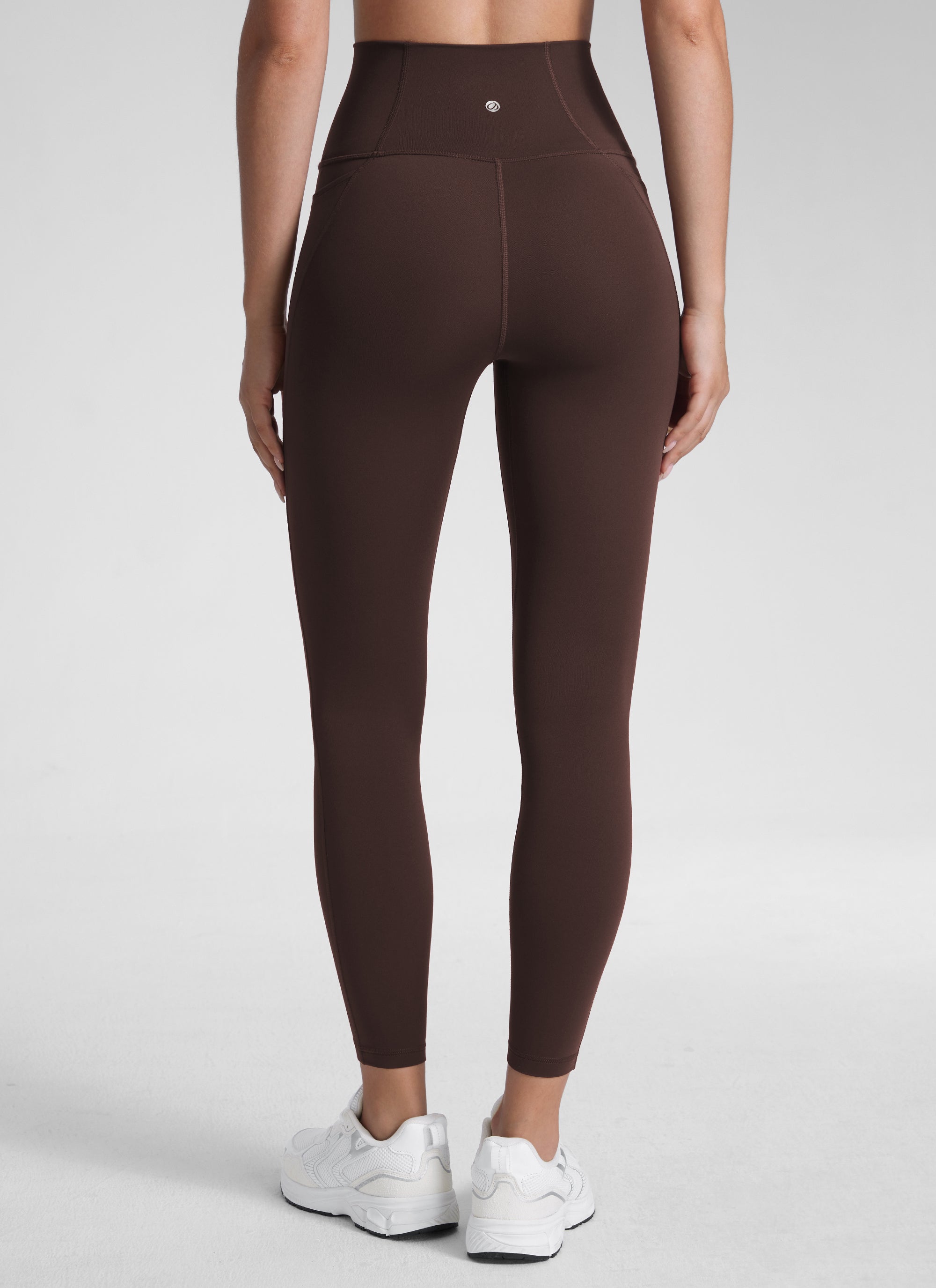 CRZ YOGA Quần legging nữ kiểu yoga dáng rộng, cạp cao, có túi kiểu “ Butterluxe ”, dài 25 inch, màu nâu sô-cô-la nóng