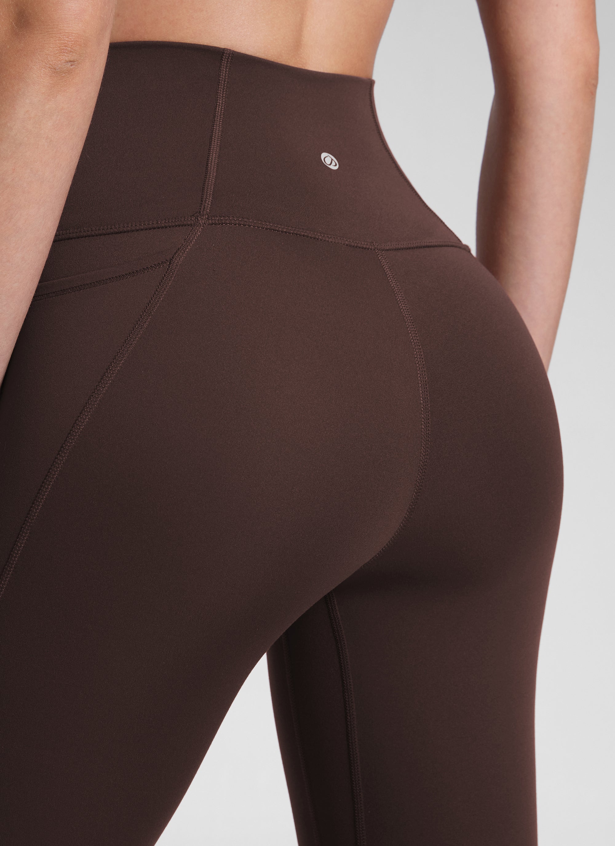 CRZ YOGA Quần legging nữ kiểu yoga dáng rộng, cạp cao, có túi kiểu “ Butterluxe ”, dài 25 inch, màu nâu sô-cô-la nóng