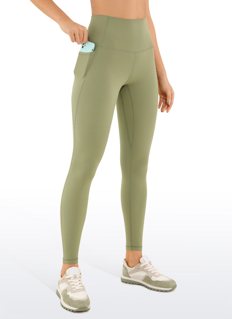 CRZ YOGA Women's Yoga Lounge High Rise Butterluxe Pocket Leggings 25'' Moss Green @model_info:J