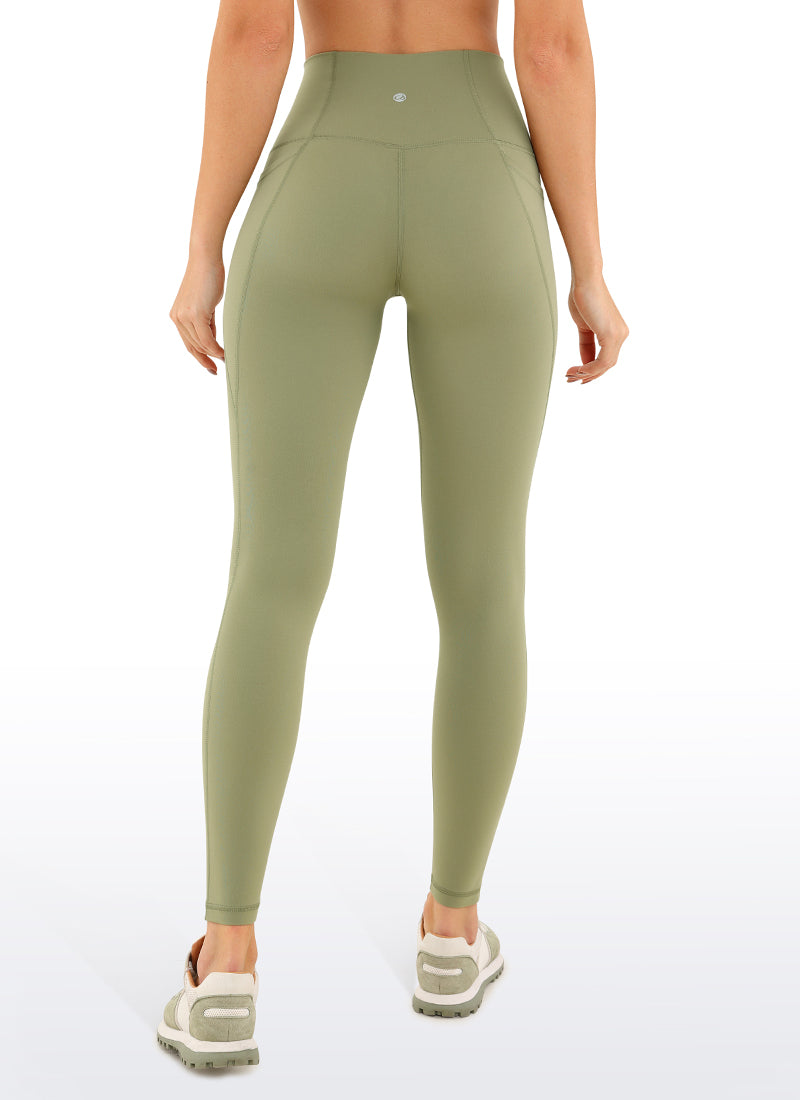 CRZ YOGA Women's Yoga Lounge High Rise Butterluxe Pocket Leggings 25'' Moss Green