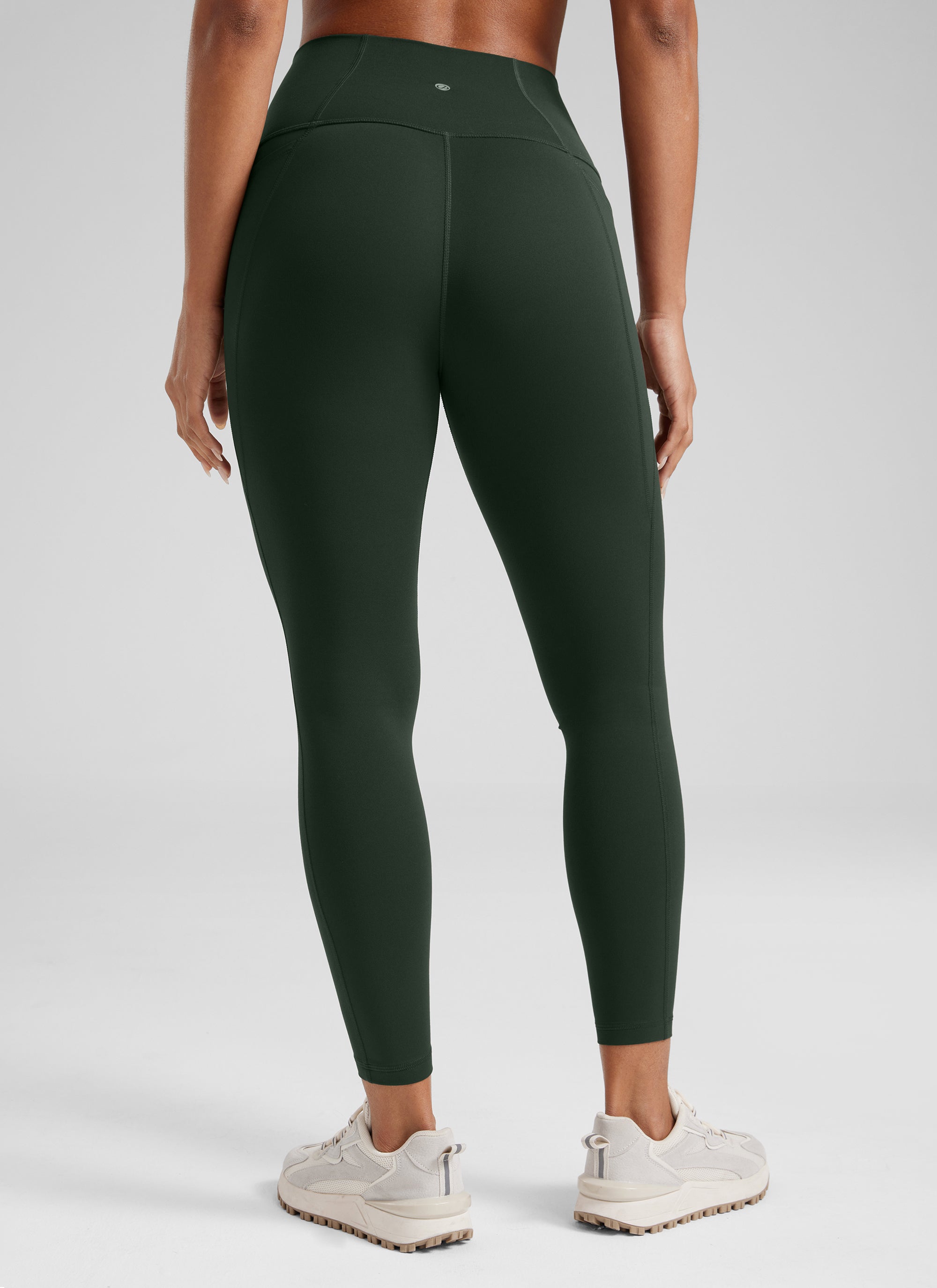 CRZ YOGA Quần legging nữ kiểu yoga dáng rộng, cạp cao, có túi kiểu “ Butterluxe ”, chiều dài 25 inch, màu xanh lá cây Legend