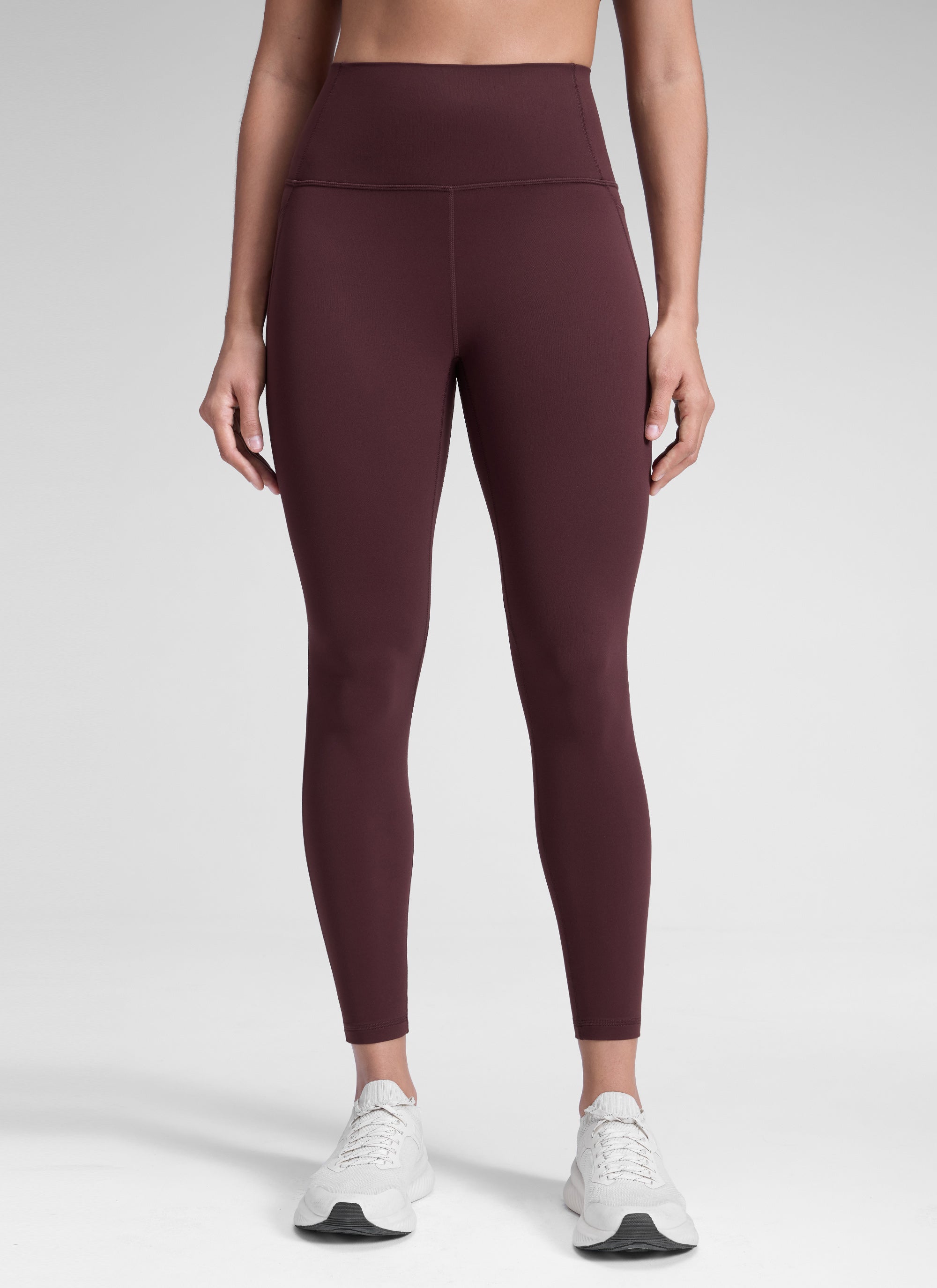 CRZ YOGA Quần legging nữ kiểu yoga dáng rộng, cạp cao, có túi kiểu “ Butterluxe ”, dài 25 inch, màu Ripe Plum