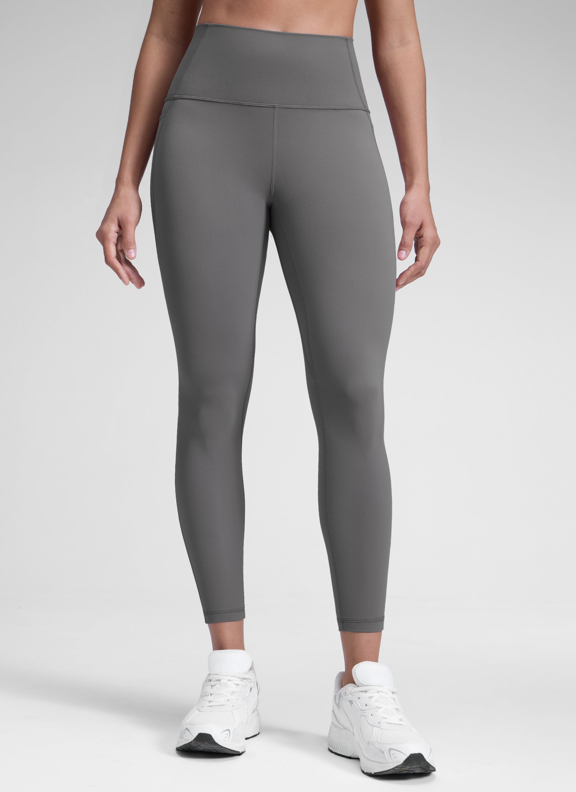 CRZ YOGA Quần legging nữ kiểu yoga dáng rộng, cạp cao, có túi kiểu “ Butterluxe ”, chiều dài 25 inch, màu xám tro