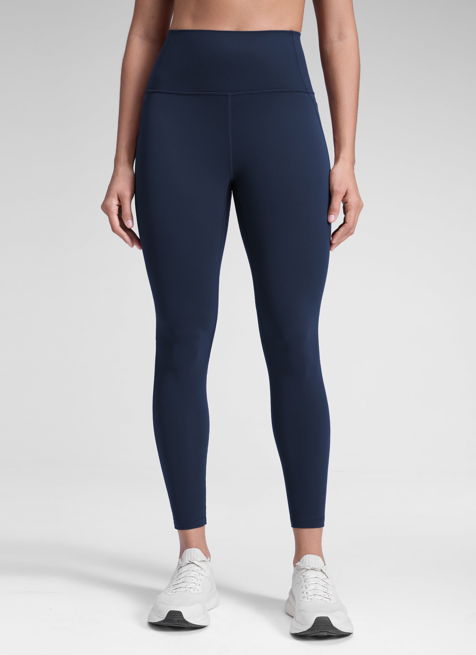 CRZ YOGA Quần legging nữ kiểu yoga dáng rộng, cạp cao, có túi kiểu “ Butterluxe ”, chiều dài 25 inch, màu Future Navy