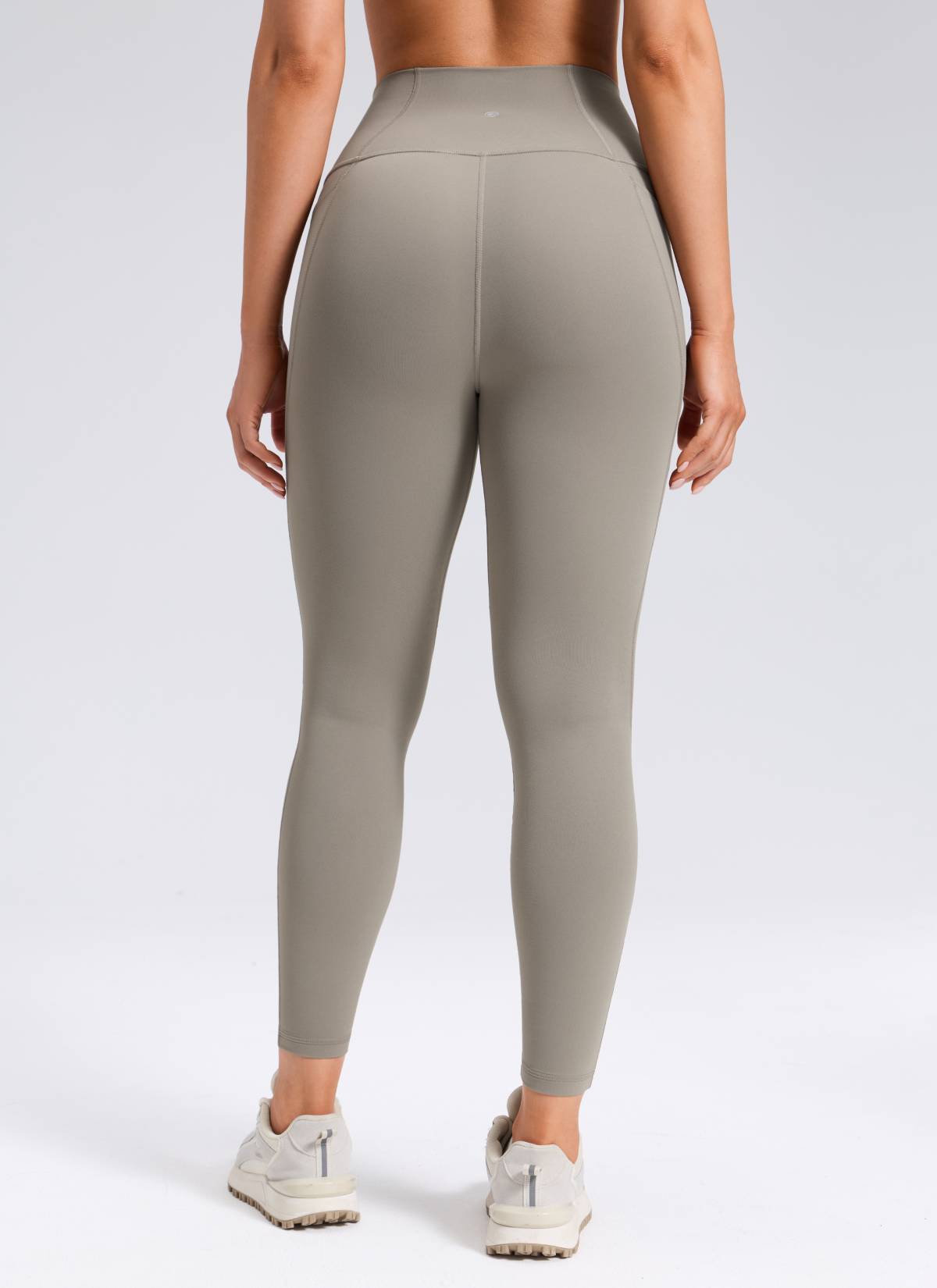 CRZ YOGA Quần legging nữ kiểu yoga dáng rộng, cạp cao, có túi kiểu “ Butterluxe ”, dài 25 inch, màu xám tro ấm
