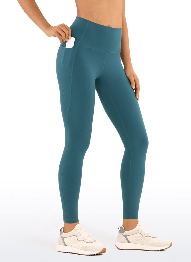 CRZ YOGA Women's Yoga Lounge High Rise Butterluxe Pocket Leggings 25'' Petrol Blue
