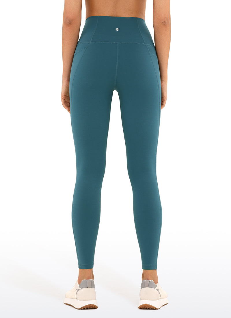 CRZ YOGA Women's Yoga Lounge High Rise Butterluxe Pocket Leggings 25'' Petrol Blue
