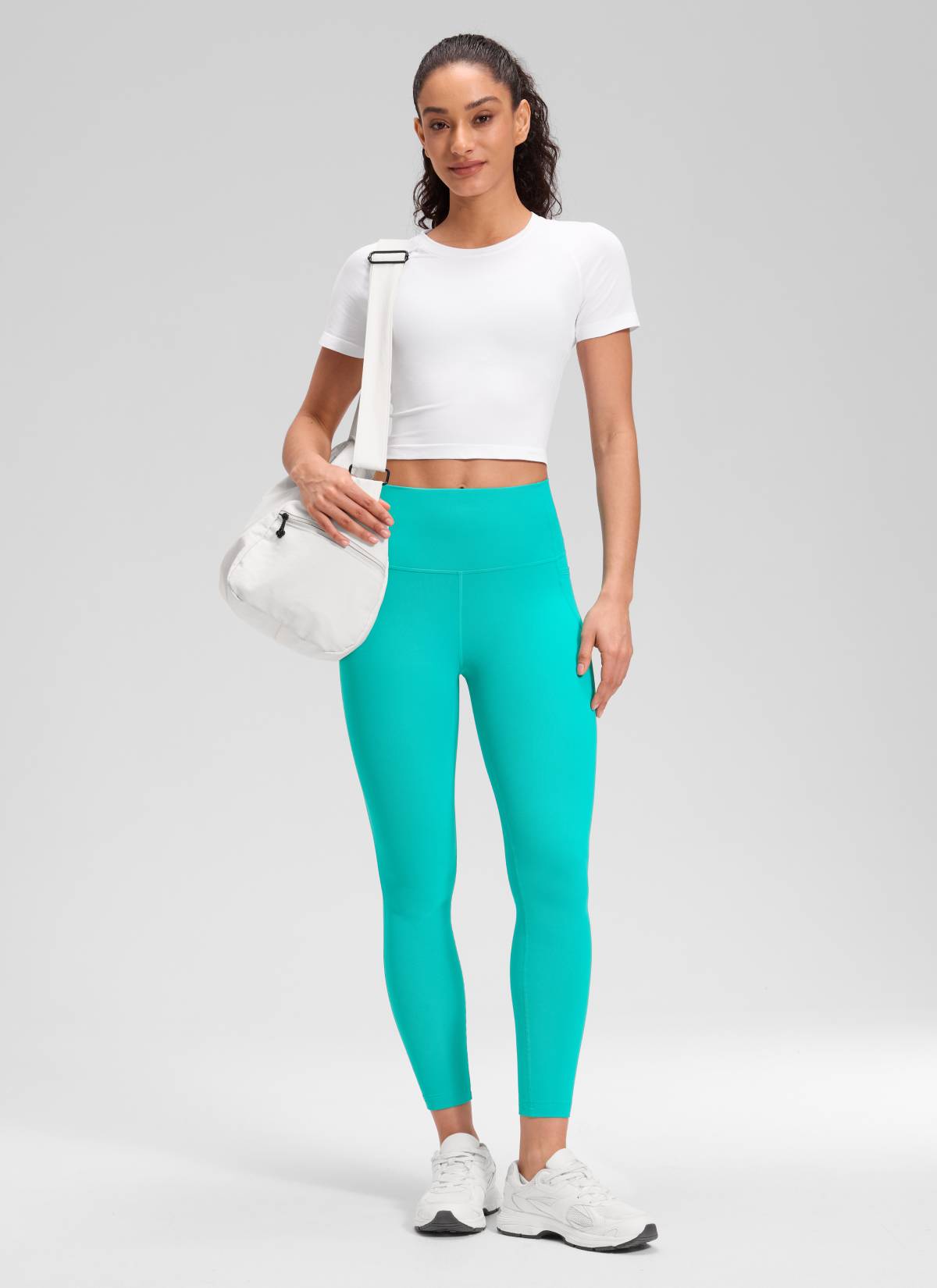 CRZ YOGA Quần legging nữ Yoga Lounge cạp cao Butterluxe , chiều dài 25'' - Màu Tropics Teal