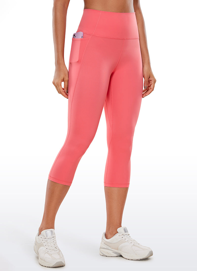 CRZ YOGA Legging Capri Saku Pinggang Tinggi Butterluxe Wanita 48 cm Raspberry Sorbet