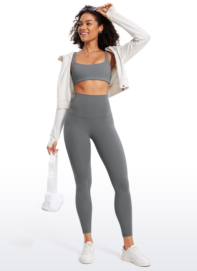 CRZ YOGA Women's Lounge Super High Rise Butterluxe Yoga Leggings 25'' Lava Smoke Grey @model_info:Fiona