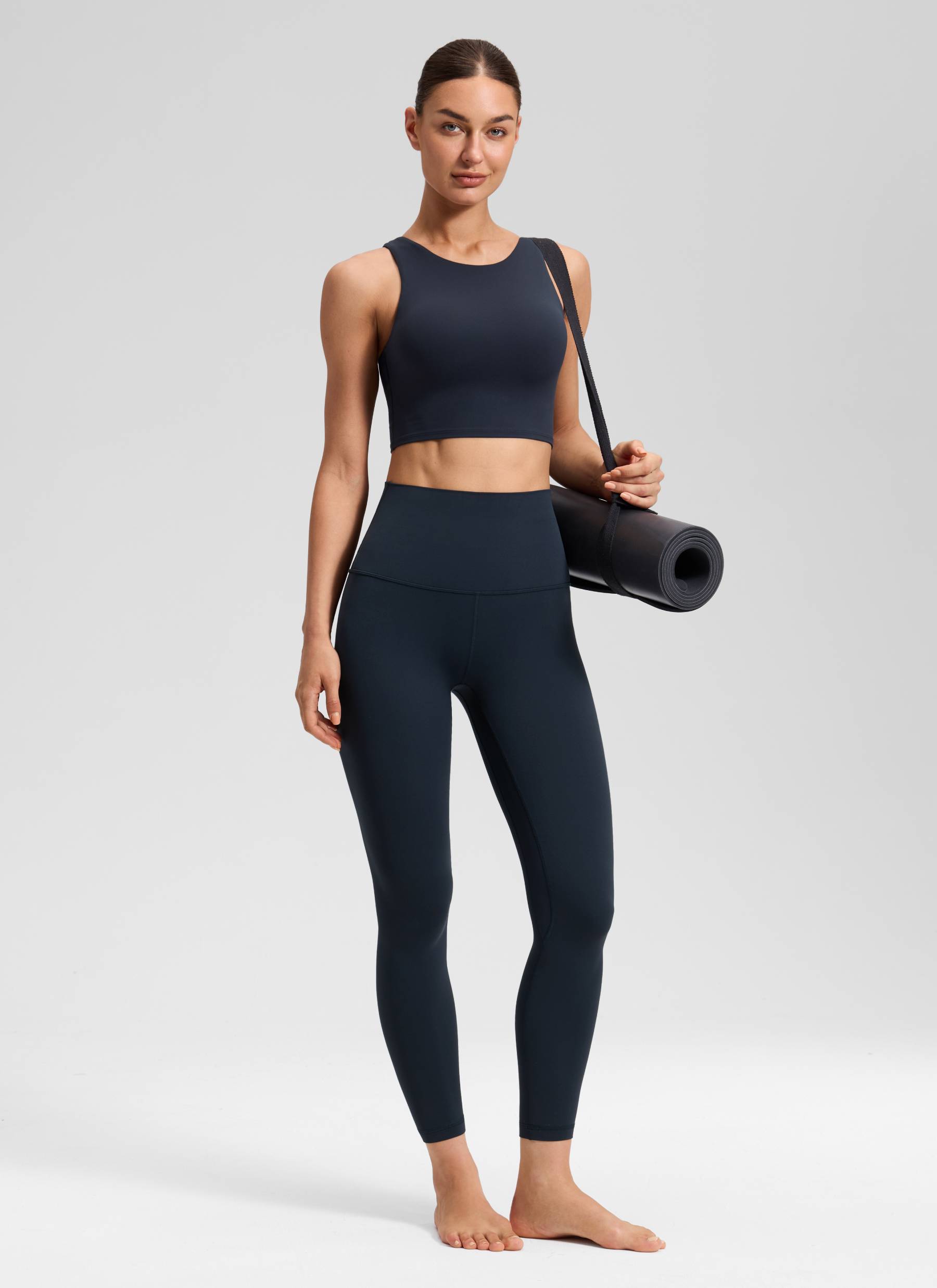 CRZ YOGA Ruang Istirehat Wanita Super Tinggi Butterluxe Legging Yoga 25'' Biru Laut Sejati