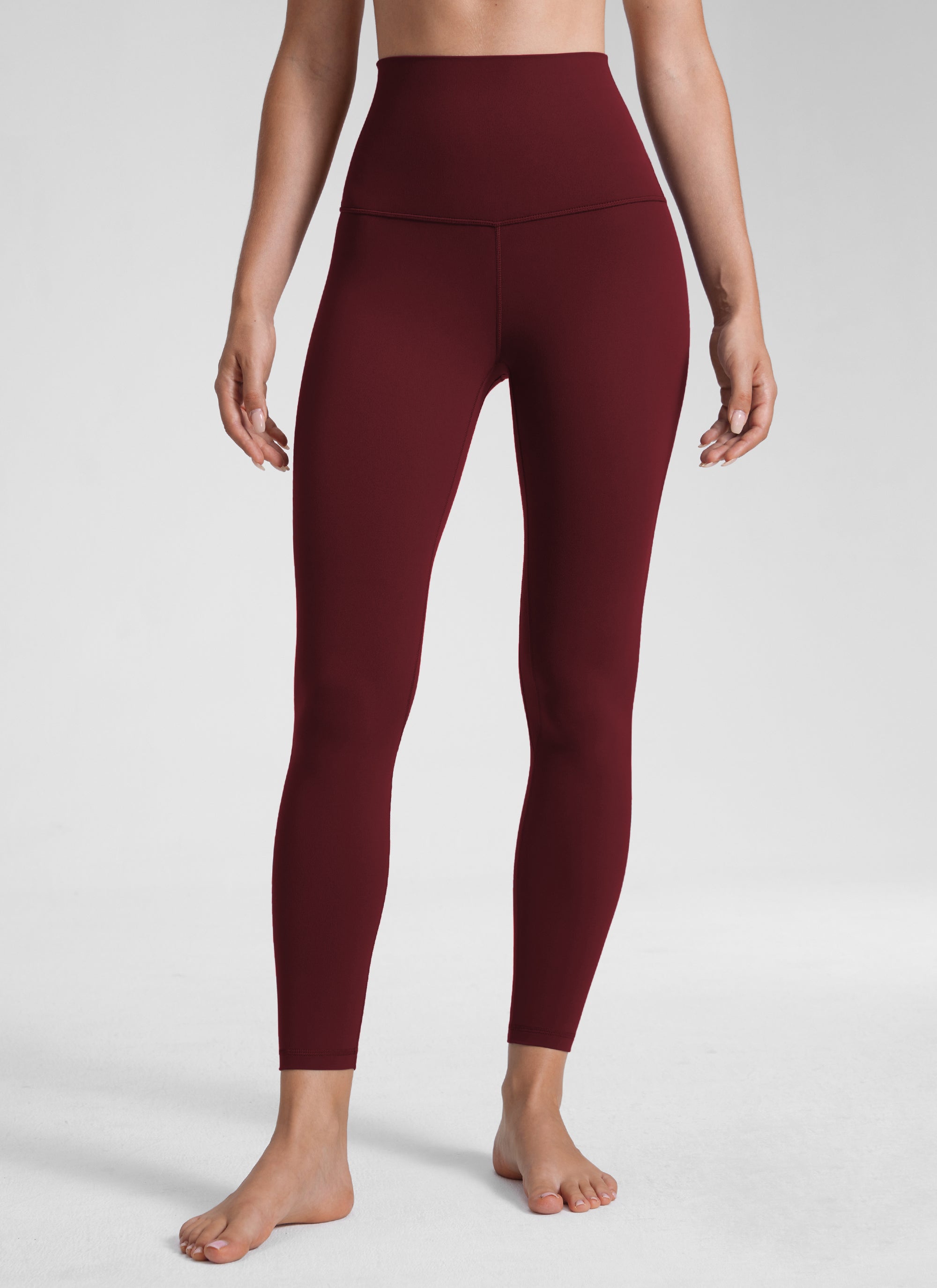 CRZ YOGA Ruang Istirehat Wanita Super Tinggi Butterluxe Legging Yoga Merlot Merah 25''