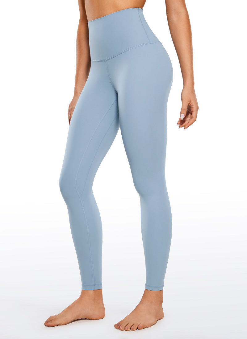 CRZ YOGA Women's Yoga Super High Waist Butterluxe Yoga Leggings 28'' Cambric Blue @model_info:Cesilia