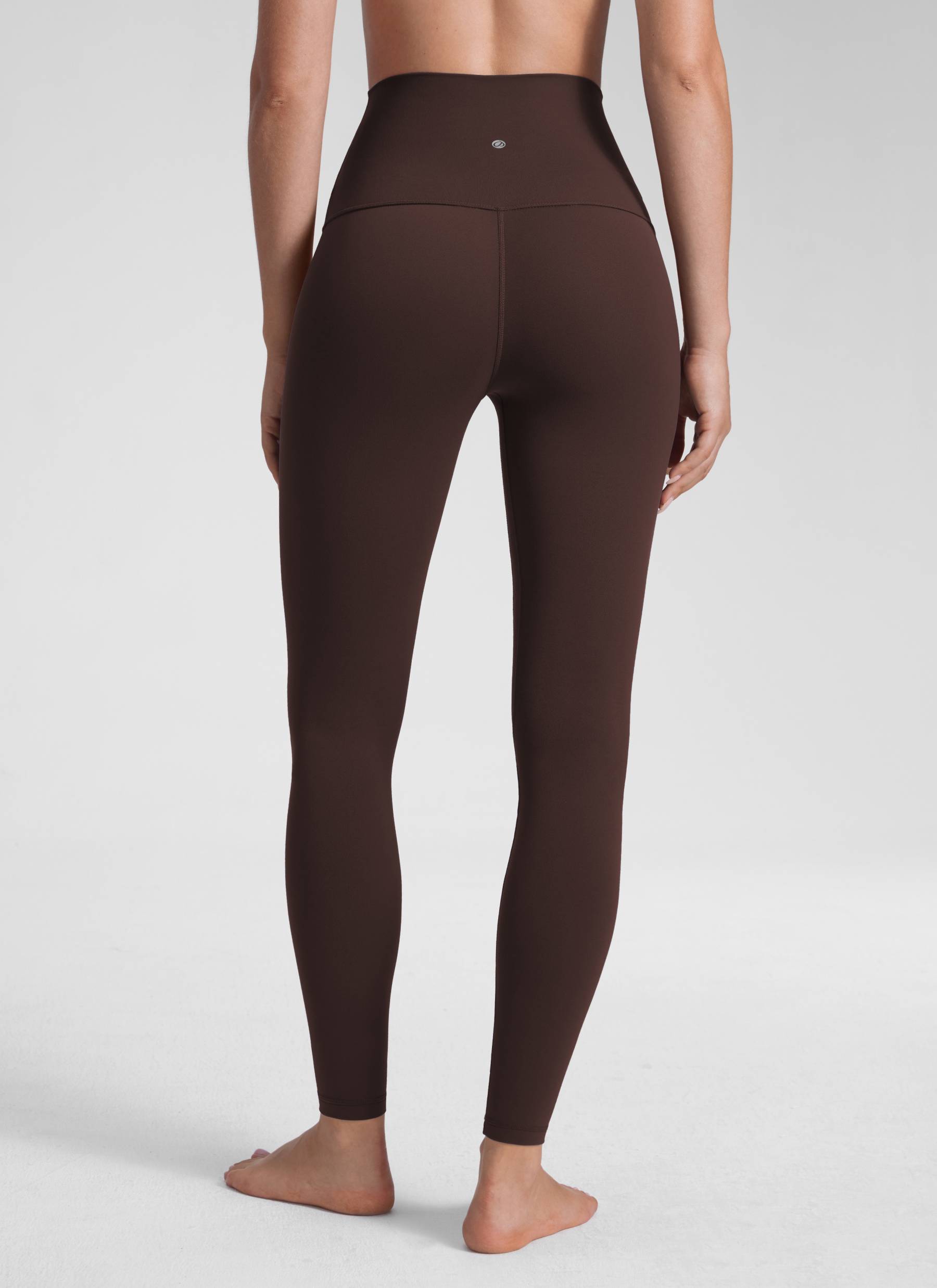 CRZ YOGA Women's Yoga Super High Waist Butterluxe Yoga Leggings 28'' Hot Fudge Brown @model_info:Malisa