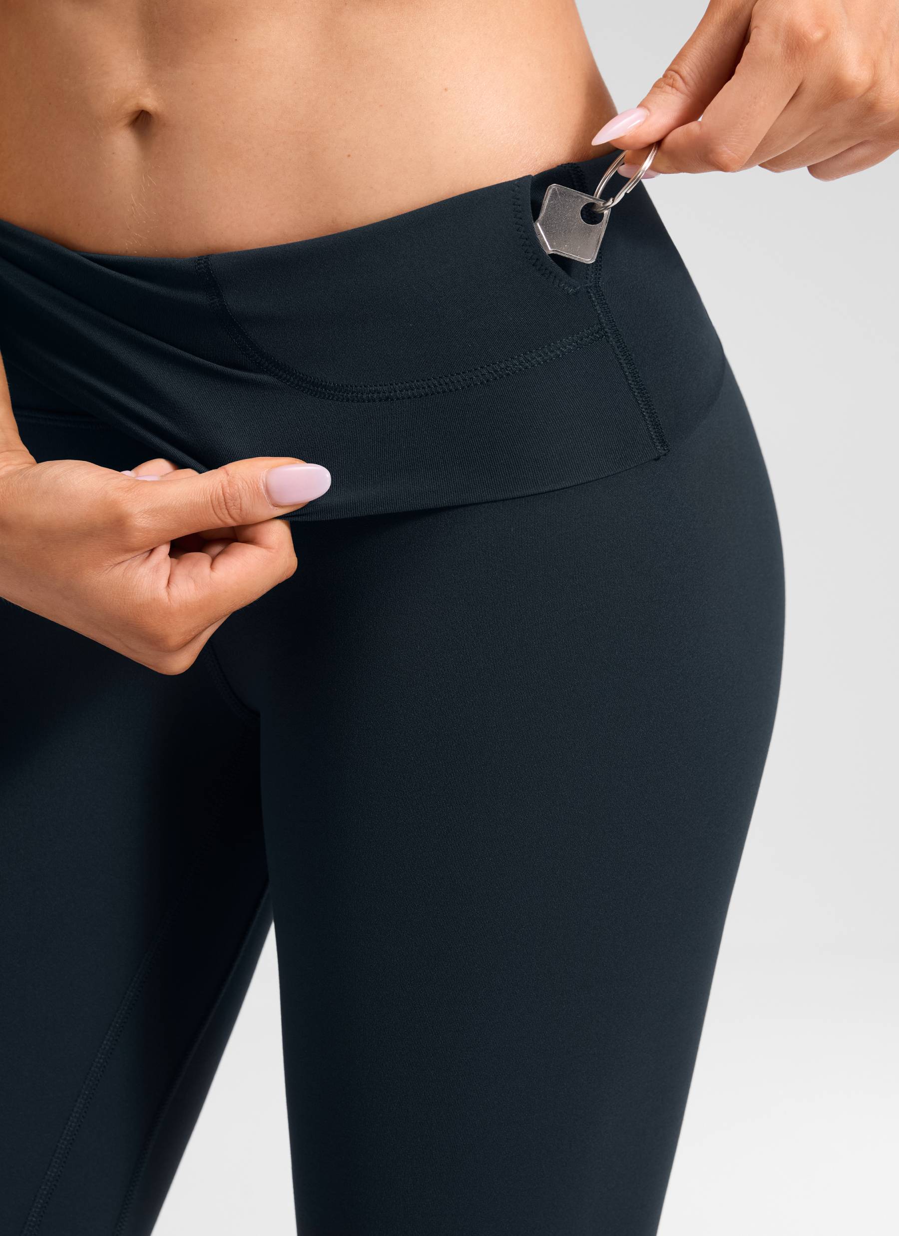 CRZ YOGA Women's Yoga Super High Waist Butterluxe Yoga Leggings 28'' True Navy