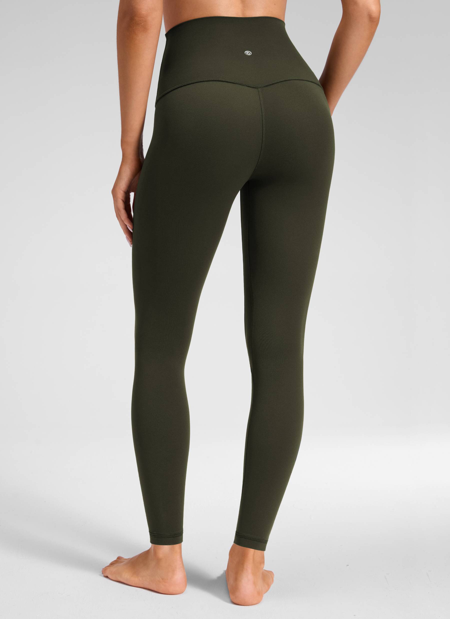 CRZ YOGA Women's Yoga Super High Waist Butterluxe Yoga Leggings 28'' Olive Green