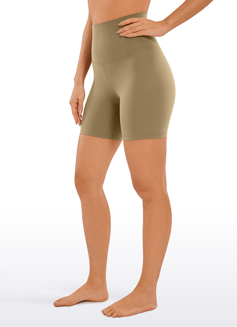 CRZ YOGA Yoga Wanita Pinggang Super Tinggi Butterluxe Seluar Pendek 6'' Soul Brown