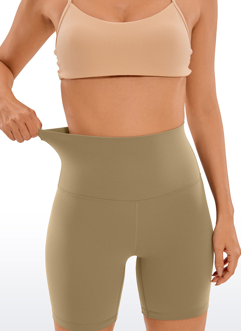 CRZ YOGA Yoga Wanita Pinggang Super Tinggi Butterluxe Seluar Pendek 6'' Soul Brown