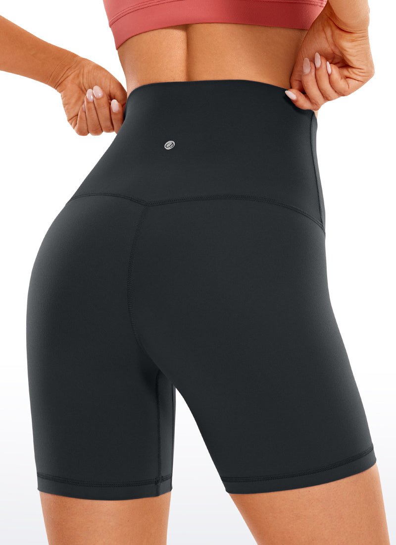 CRZ YOGA Yoga Wanita Pinggang Super Tinggi Butterluxe Seluar pendek Melanite 6''