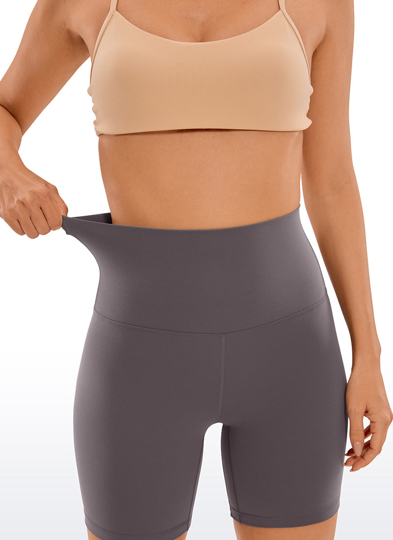 CRZ YOGA Women's Yoga Super High Waist Butterluxe Shorts 6'' Tornado