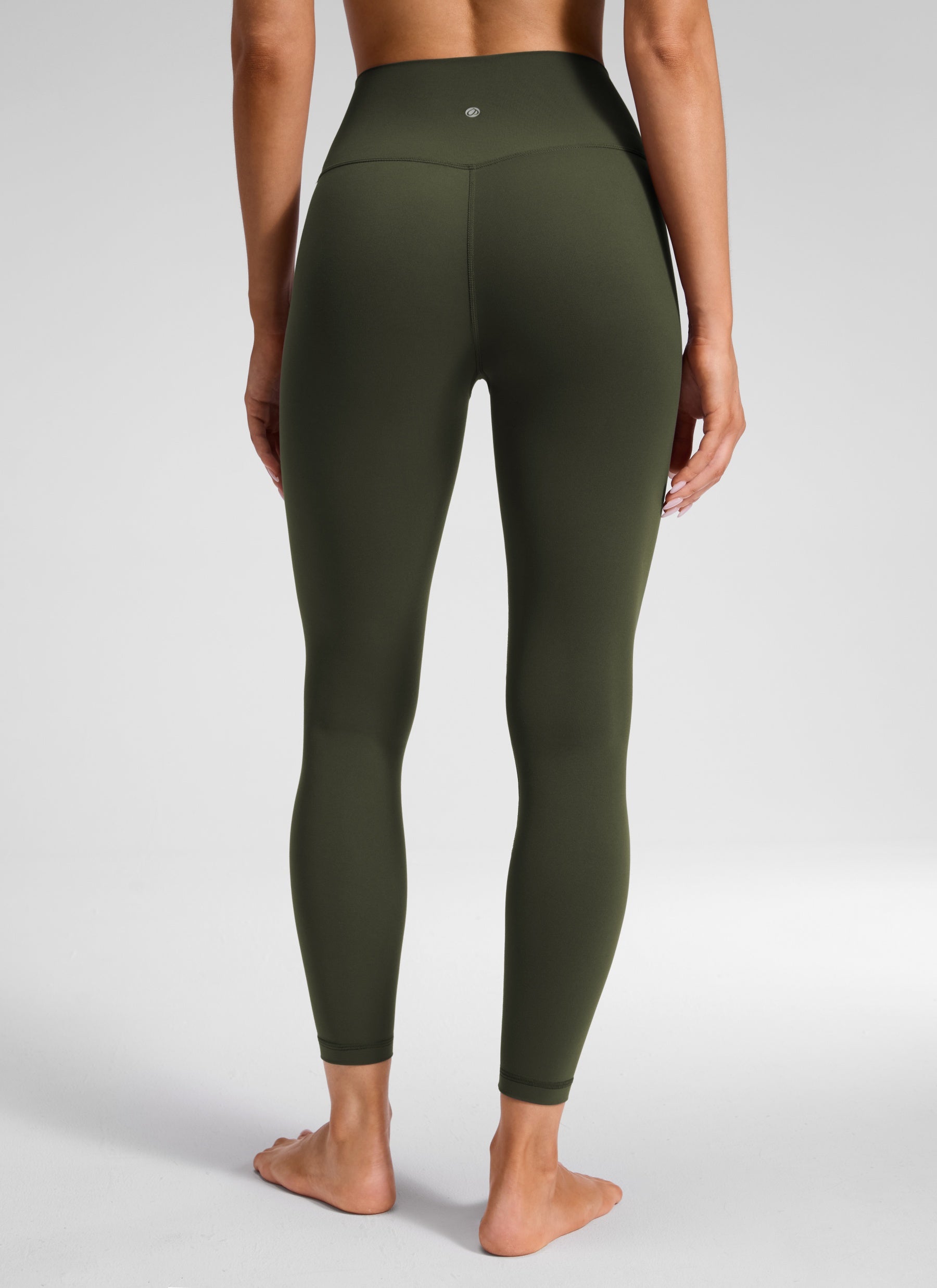 CRZ YOGA Wanita Bertingkat Tinggi Butterluxe Legging Yoga 25'' Pinggang Bersilang V Hijau Zaitun