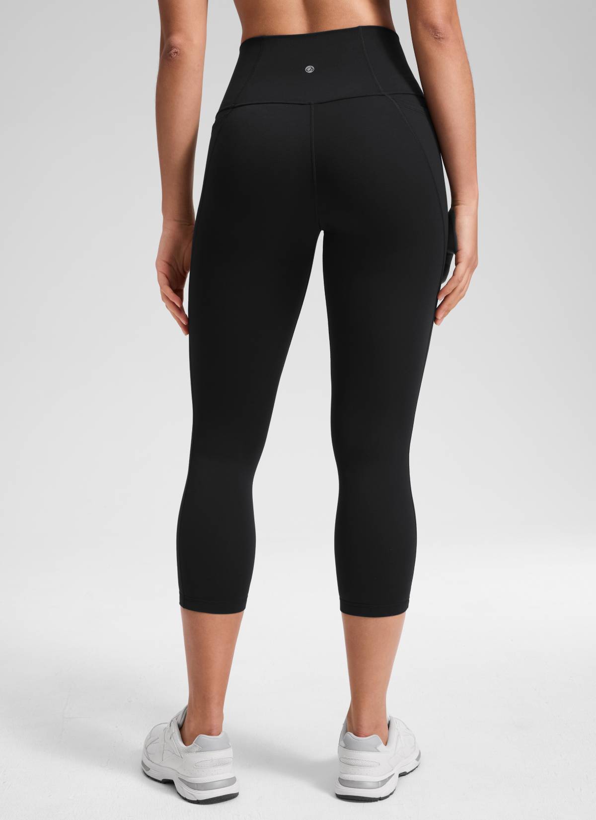 CRZ YOGA Yoga Tinggi Wanita Butterluxe Capri dengan Poket 21'' Hitam