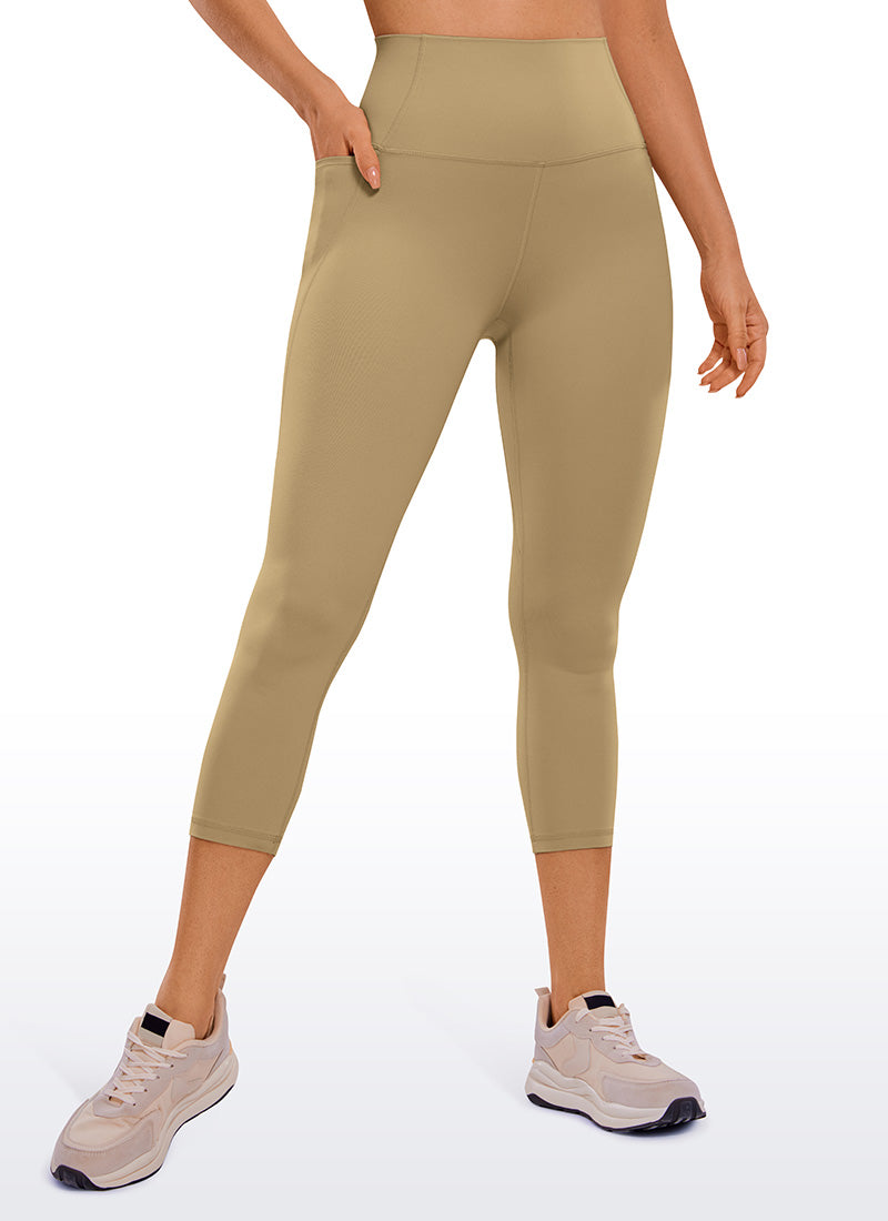 CRZ YOGA Yoga Tinggi Wanita Butterluxe Capri dengan Poket 21'' Soul Brown