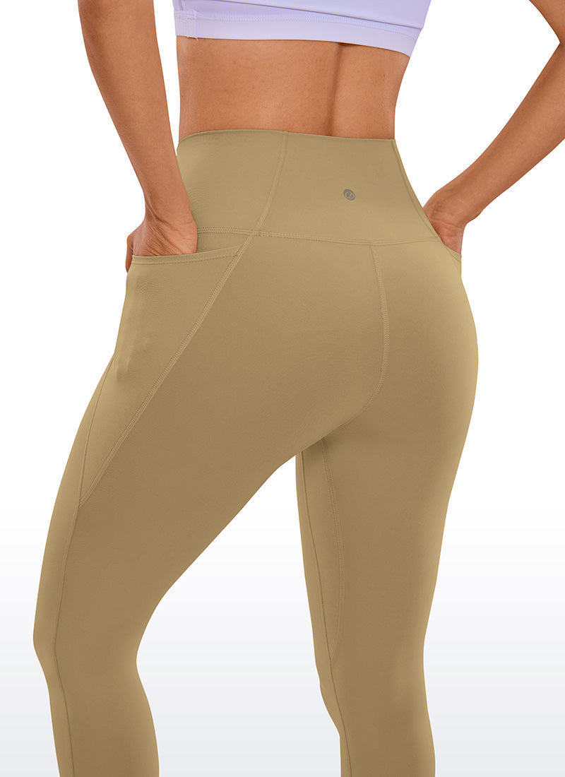 CRZ YOGA Yoga Tinggi Wanita Butterluxe Capri dengan Poket 21'' Soul Brown